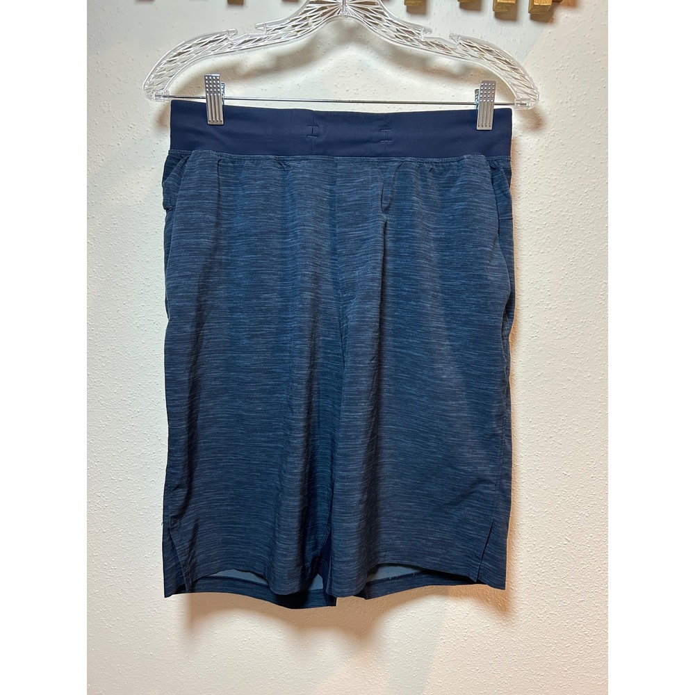 Lululemon Mens Shorts Blue Textured‎ Athletic Performance Shorts Size M